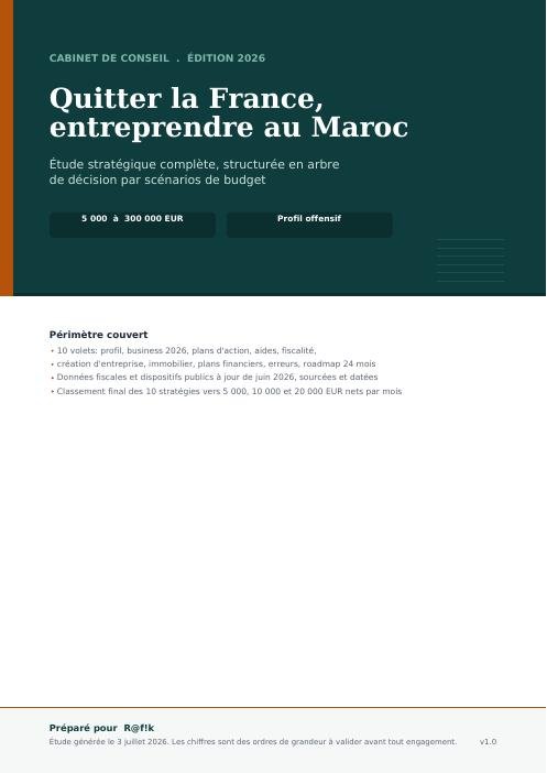 Quitter la France, entreprendre au Maroc